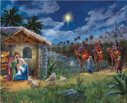 Christmas Wishes Nativity Panel PD15043