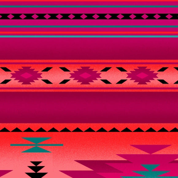 Tucson 201 Pink Aztec Southwest Native American Stripe Fabric