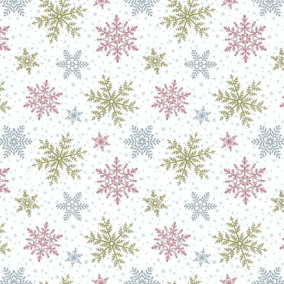 Magical Menagerie by Grace Violet Designs Snowflake Fabric