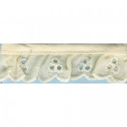1 3/4 Ivory Ruffled Eyelet Lace Trim by the Yard – Quilting